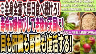 【全身全霊で食え】「60過ぎたらお金をケチらずコレ食えば、寿命が爆伸びして老後が天国に！目も肝臓も腎臓も復活する」を世界一わかりやすく要約してみた【本要約】【本要約チャンネル※毎日19時更新】